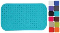 MSV Douche|bad anti-slip mat badkamer - rubber - turquoise - 36 x 65 c - thumbnail
