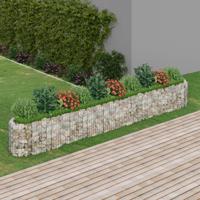 VidaXL Gabion plantenbak verhoogd 400x50x50 cm gegalvaniseerd ijzer - thumbnail
