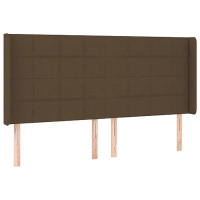 Boxspring met matras en LED stof donkerbruin 180x200 cm