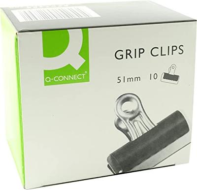 Q-CONNECT bulldogclip, zwart, 51 mm, doos van 10 stuks