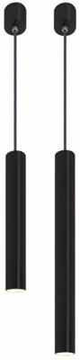 Looox Light Collection 2 badkamer hanglampen 25 en 40 cm mat zwart