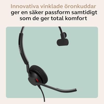 Jabra Engage 50 II On Ear headset Kabel Mono Zwart Noise Cancelling, Ruisonderdrukking (microfoon) Headset, Volumeregeling, Microfoon uitschakelbaar (mute),