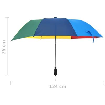 VidaXL Paraplu automatisch inklapbaar 124 cm meerkleurig
