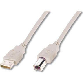 Digitus AK-300102-030-E USB-kabel USB 2.0 USB-A stekker, USB-B stekker 3.00 m Beige