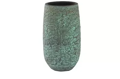 Hoge pot evi antiq bronze bloempot binnen 27 cm