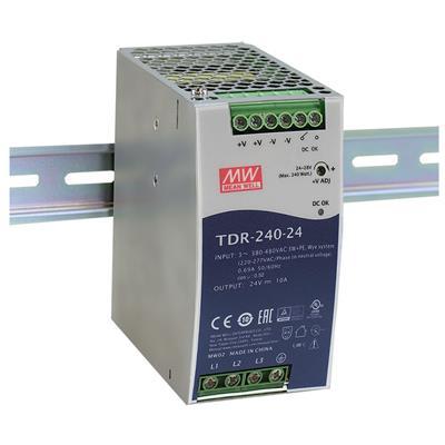 MEAN WELL TDR-240-24 DIN-rail netvoeding 24 V/DC 10 A 240 W Aantal uitgangen:1 x Inhoud 1 stuk(s)