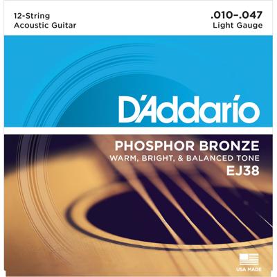 D'Addario EJ38 snarenset voor 12-snarige akoestische gitaar