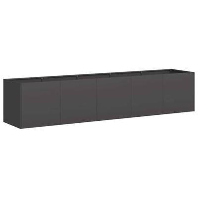 Plantenbak 200x40x40 cm koudgewalst staal zwart