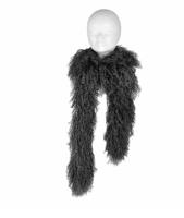 Tibetaanse Schapenvacht Sjaal Grijs - 180cm - thumbnail