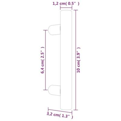 VidaXL Handvatten 20 st 64 mm roestvrij staal zwart