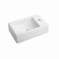 Fontein Plieger Houston Kraangat Rechts 37x23cm Mat Wit - thumbnail