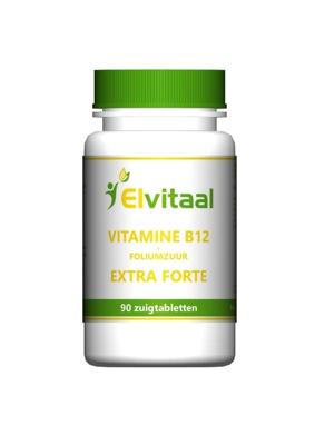 Elvitum Vitamine B12 extra forte + foliumzuur 90 Zuigtabletten