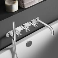 Hotbath Chap Inbouw Bad Thermostaat Met 2 Stopkranen 062 - Chroom - thumbnail