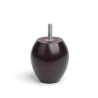 Voeten Rei 457 Rond Hout Donkerbruin Klassiek (Ø 6,5 x 7 cm) - thumbnail