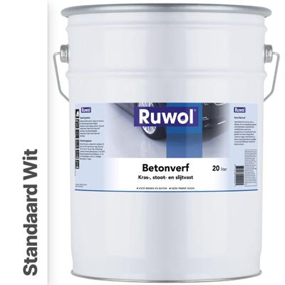 Ruwol Betonverf Standaard Wit 20 liter