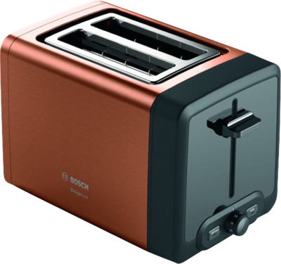 Bosch TAT4P429 Designline Broodrooster Koper/Zwart Bosch TAT4P429 Designline Broodrooster Koper/Zwart