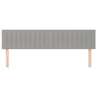 Hoofdborden 2 st 80x5x78/88 cm stof lichtgrijs - thumbnail