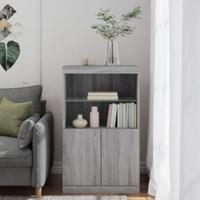 Dressoir met LED-verlichting 60,5x37x100 cm grijs sonoma eiken - thumbnail