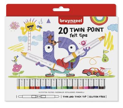 Bruynzeel viltstiften 20 twin tip points Bruynzeel viltstiften 20 twin tip points