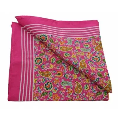 Boeren zakdoek Paisley Roze 55 x 55 cm - HRBZ34 - HRBZ34