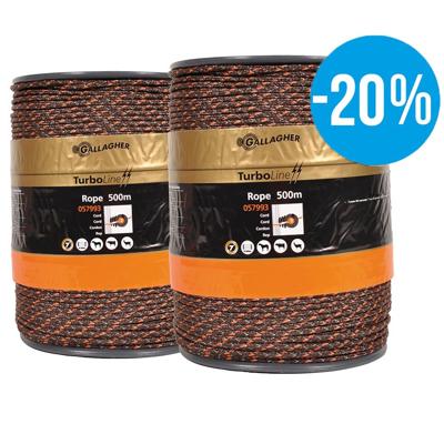 Gallagher Duopack TurboLine cord terra 2x500m - 069804 - 069804 Gallagher Duopack TurboLine cord terra 2x500m - 069804 - 069804
