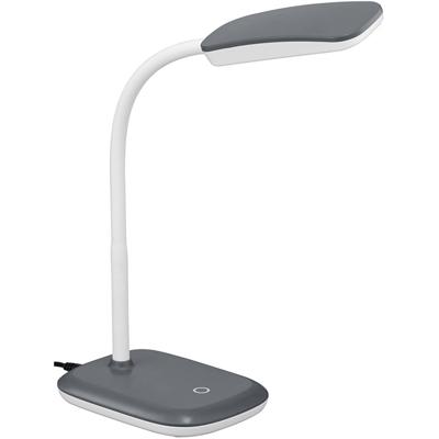 LED Bureaulamp - Trion Bolina - 3W - Warm Wit 3000K - Dimbaar - Rechthoek - Glans Titaan - Kunststof