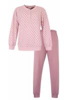 Tenderness fleece dames pyjama - Pink - roze warme winter pyjama - thumbnail