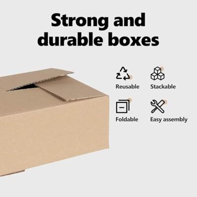 VidaXL Vouwdoos met opslag 50 pcs naturel 25 x 17,5 x 10 cm karton