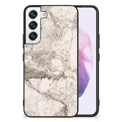 Samsung Galaxy S22 Marmeren Print Telefoonhoesje Marmer Beige Samsung Galaxy S22 Marmeren Print Telefoonhoesje Marmer Beige