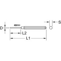 KS Tools 162.0373 Doordrijver, 8-kant, Ø 3 mm - thumbnail
