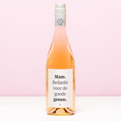 Wijnfles Bedankt voor de goede genen - Rosé (Blush Rosé) Wijnfles Bedankt voor de goede genen - Rosé (Blush Rosé)