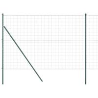 VidaXL Hek met paal groen 1,5 x 10 m staal - thumbnail