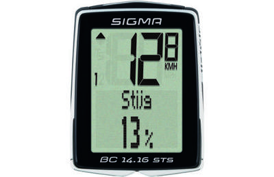 Sigma BC 14,16 STS CAD Kilometerteller 24 functies Cadans - Zwart Sigma BC 14,16 STS CAD Kilometerteller 24 functies Cadans - Zwart