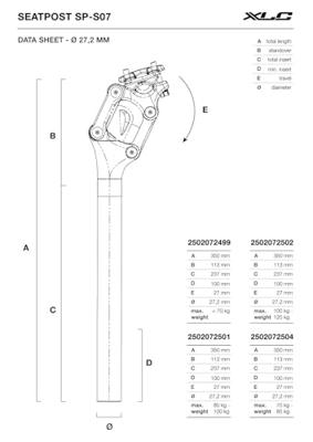 XLC Zadelpen comp sp-s07