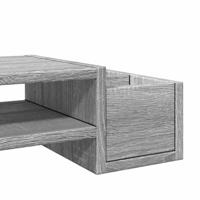 Monitorstandaard opbergruimte 100x27x15 cm hout grijs sonoma - thumbnail