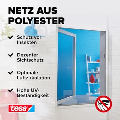 tesa STANDARD 55672-00021-03 Vliegenhor (b x h) 1500 mm x 1300 mm Antraciet 1 stuk(s)