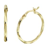 TFT Oorringen Gediamanteerd Geelgoud 1.8 mm x 21 mm - thumbnail