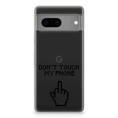 Google Pixel 7 Silicone-hoesje Finger Don't Touch My Phone Google Pixel 7 Silicone-hoesje Finger Don't Touch My Phone