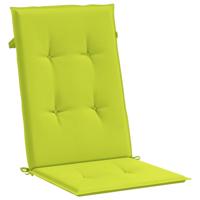 Tuinstoelen 8 st verstelbaar met kussens massief teakhout - thumbnail