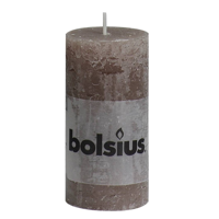 Bolsius Stompkaars Rustiek Taupe 100/50 mm - thumbnail