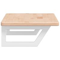 Badkamer wandschap staal en massief eikenhout - thumbnail