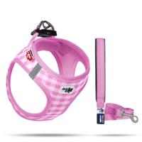 Puppy Tuig & Riem Air Mesh Roze - thumbnail