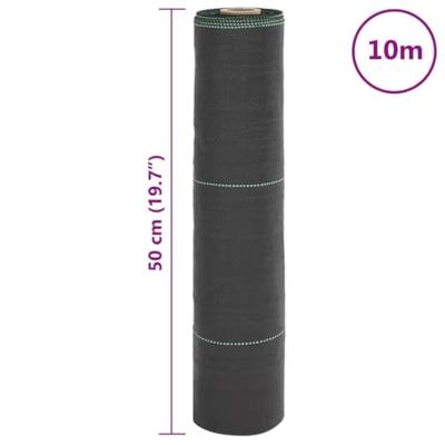 Worteldoek 0,5x10 m polypropeen zwart - thumbnail