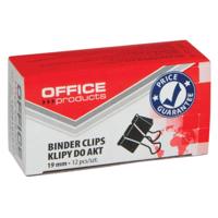 OFFICE products foldbackclip, zwart, 19 mm, doosje van 12 stuks - thumbnail