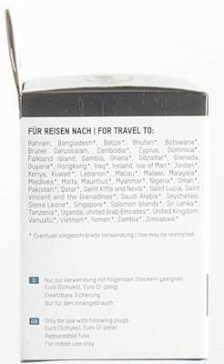 ANSMANN Reisadapter UK - Schuko reisstekker EU naar Engeland met beschermingsklasse 1 & 2 - reisadapter voor reizen naar Maldiven Mauritius Seychellen Singapore Belize Hong Kong Indonesië Ierland