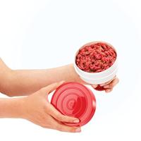 Metaltex kitchen helpers hamburgerpers 11 cm rood/wit - thumbnail