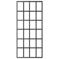 Schuifdeur 90x205 cm ESG-glas en aluminium zwart - thumbnail