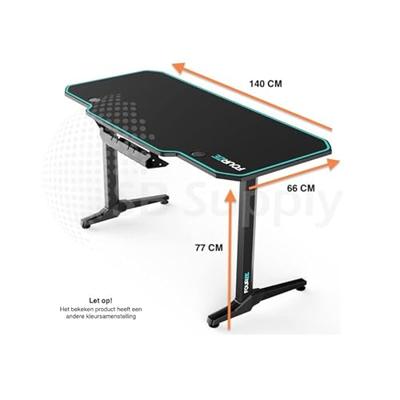 Fourze D1400 gaming desk zwart
