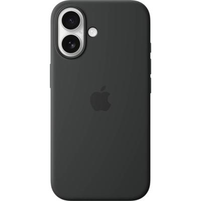 Apple Silicone MagSafe Hoesje iPhone 16 Zwart - thumbnail