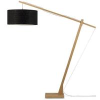 GOOD&MOJO Vloerlamp 'Montblanc' Bamboe en Eco linnen, 207cm, kleur Zwart - thumbnail